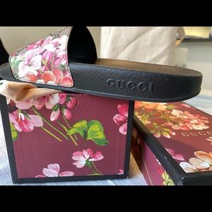 Gucci slides supreme floral slide sandal (8/38)